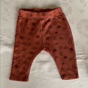 **SOLD Zara terra cotta baby knit trousers. 3-6 months